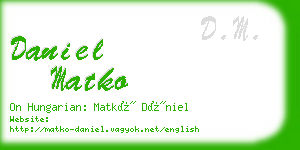 daniel matko business card